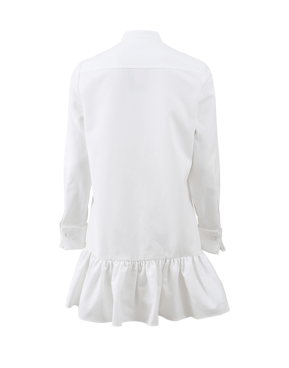 ALEXANDER MCQUEEN-Embroidered Mini Pique Shirt Dress-