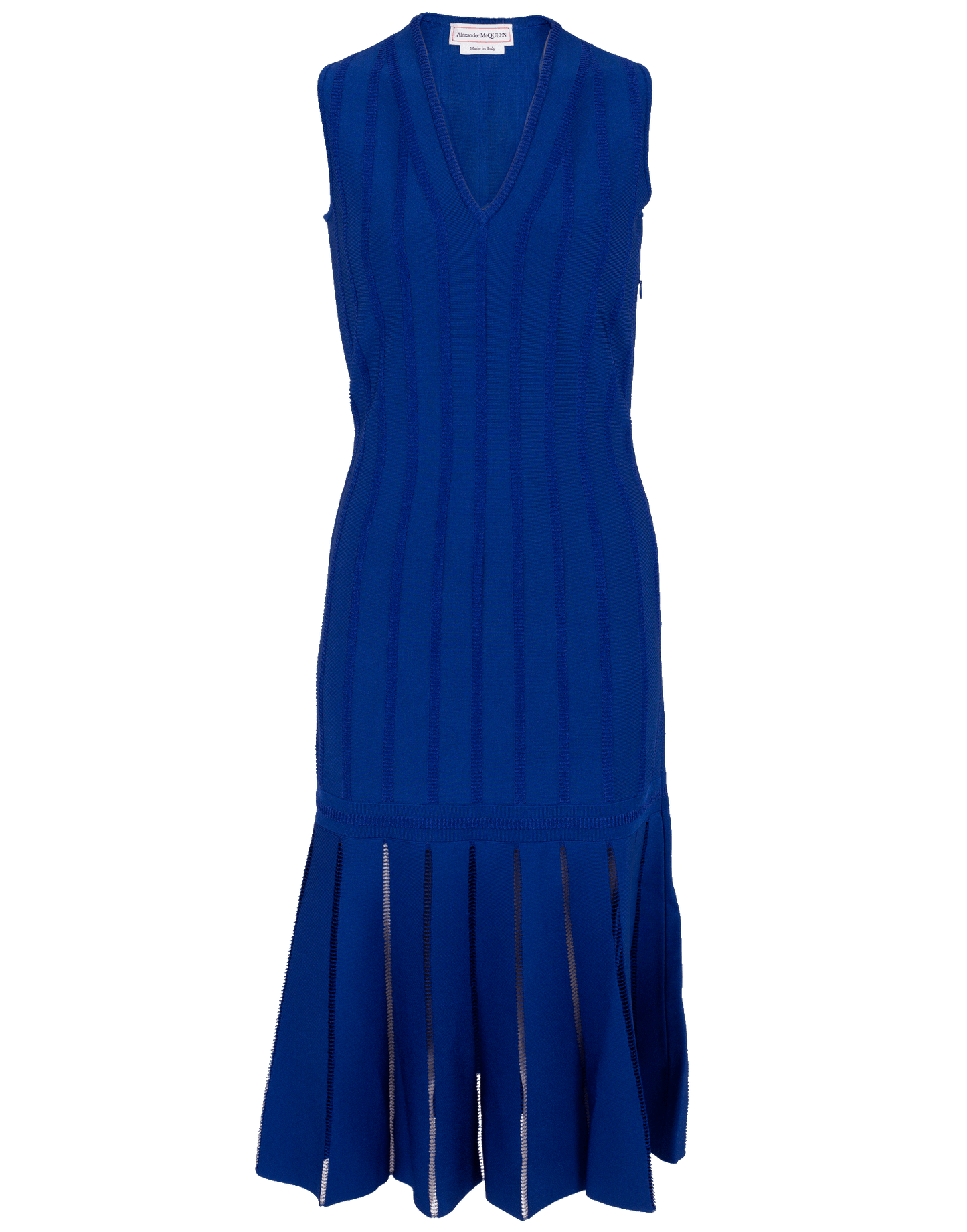 ALEXANDER MCQUEEN-Knit V-Neck Dress-