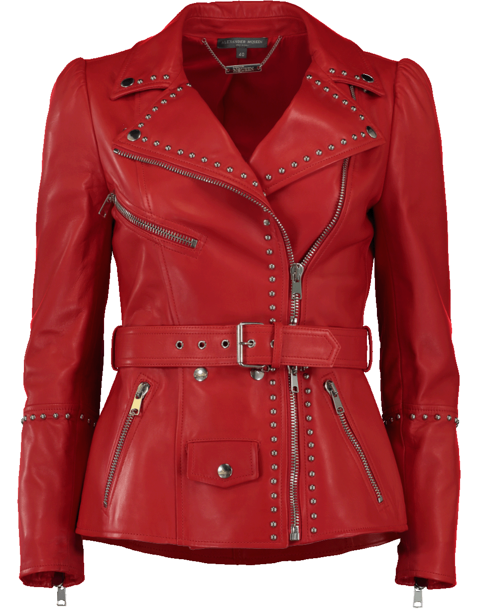 Studded Leather Jacket CLOTHINGJACKETCASUAL ALEXANDER MCQUEEN   