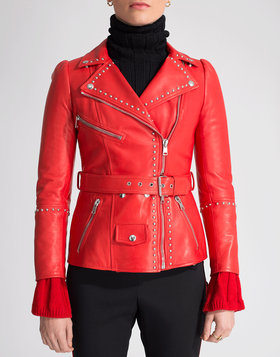 Studded Leather Jacket CLOTHINGJACKETCASUAL ALEXANDER MCQUEEN   