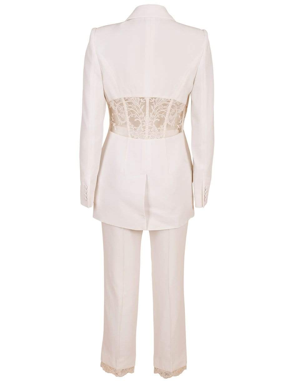 ALEXANDER MCQUEEN-Lace Insert Jacket and Pant Set-