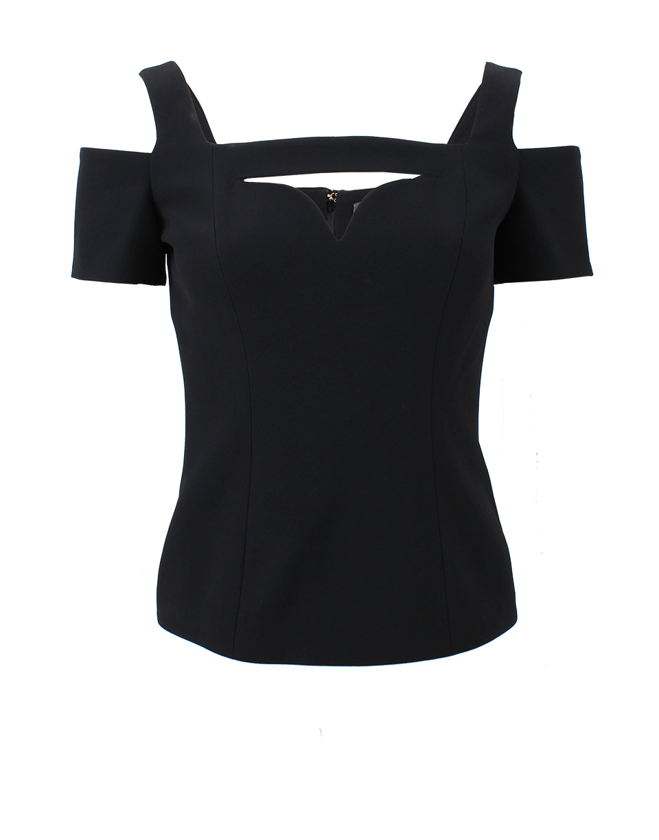 ALEXANDER MCQUEEN-Cut Out Detail Top-