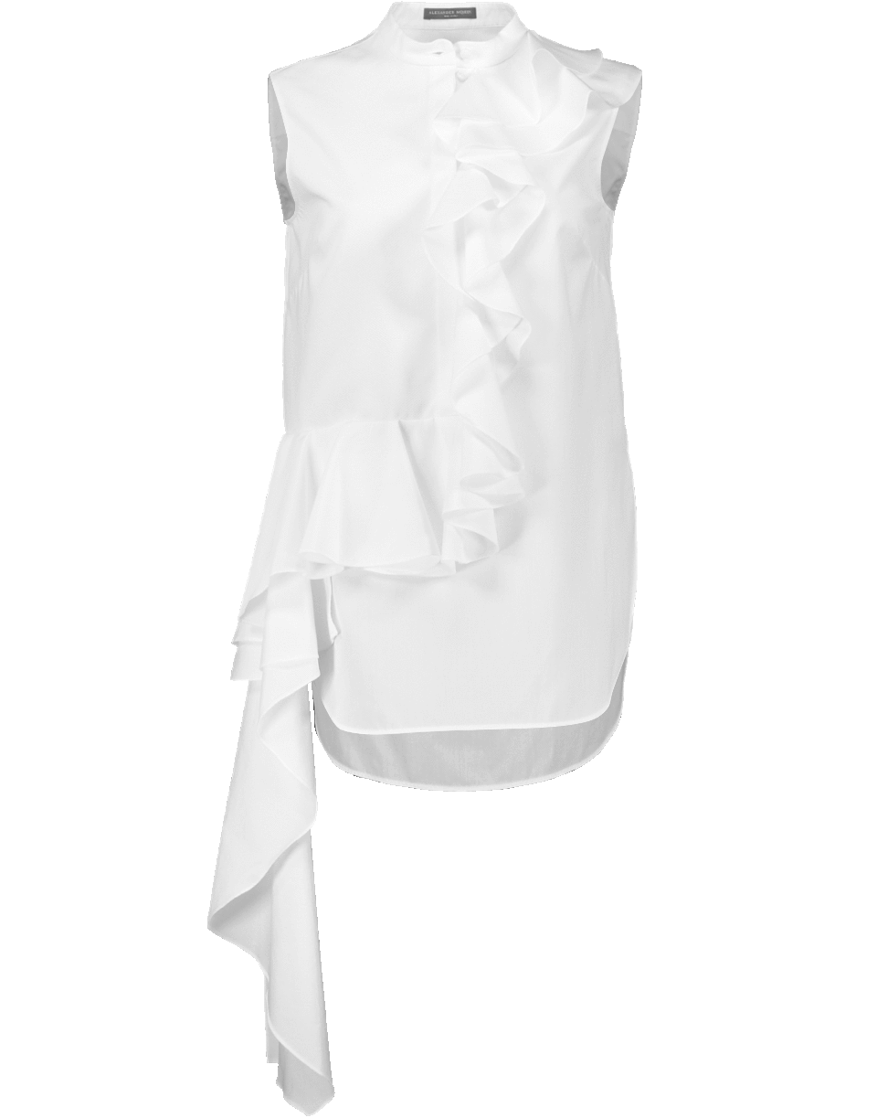ALEXANDER MCQUEEN-Ruffle Drape Shirt-
