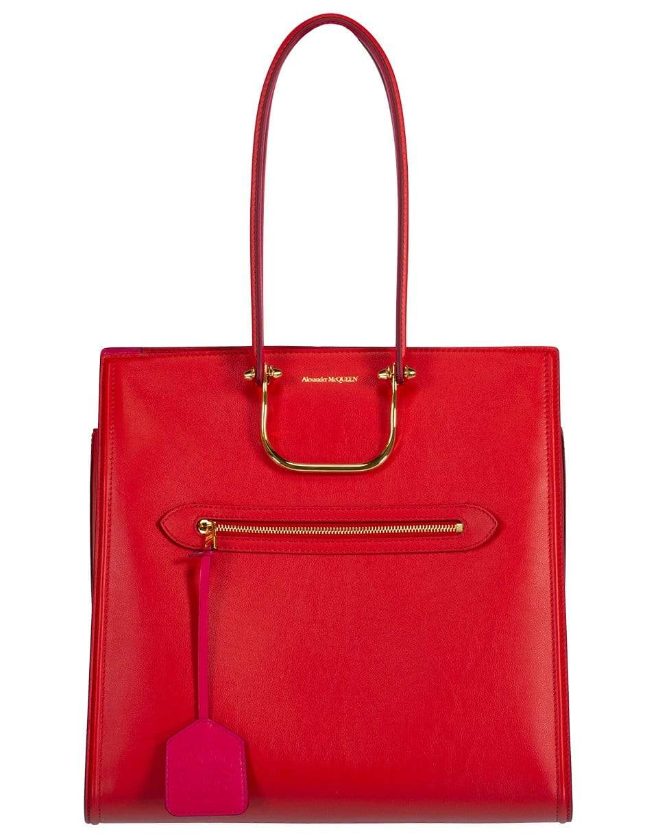 ALEXANDER MCQUEEN-Red Large Tote 35 Bag-RED/PINK