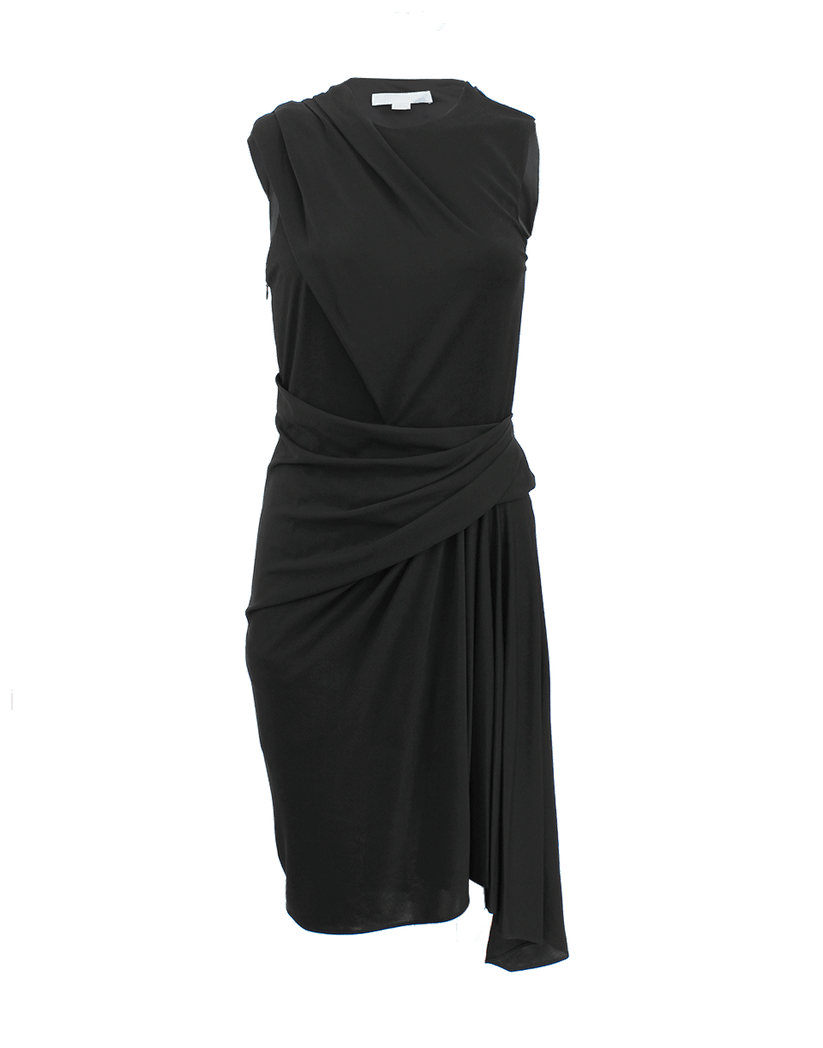 Sleeveless Twisted Drape Front Dress – Marissa Collections