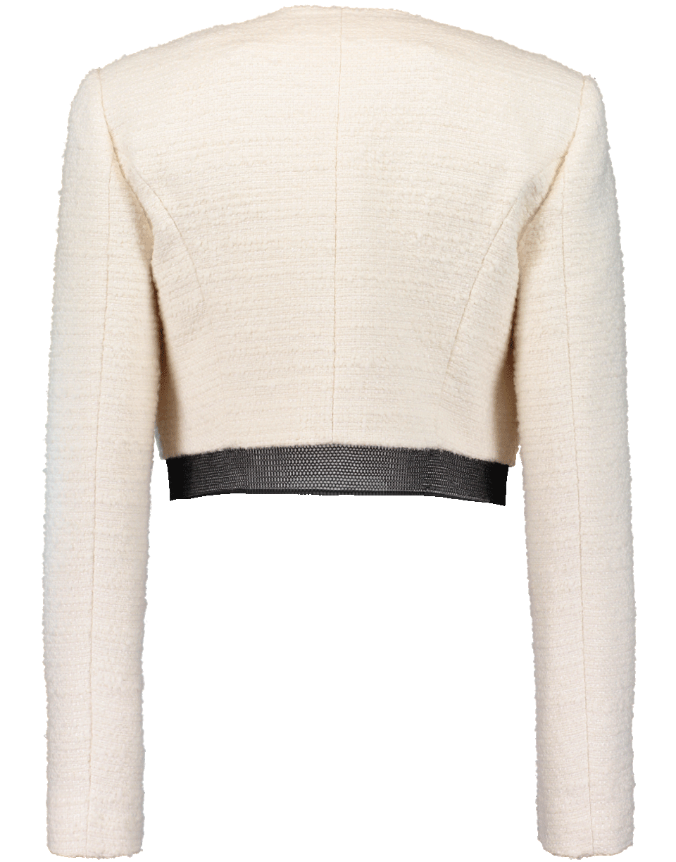 ALEXANDER WANG-Cropped Tweed Jacket-