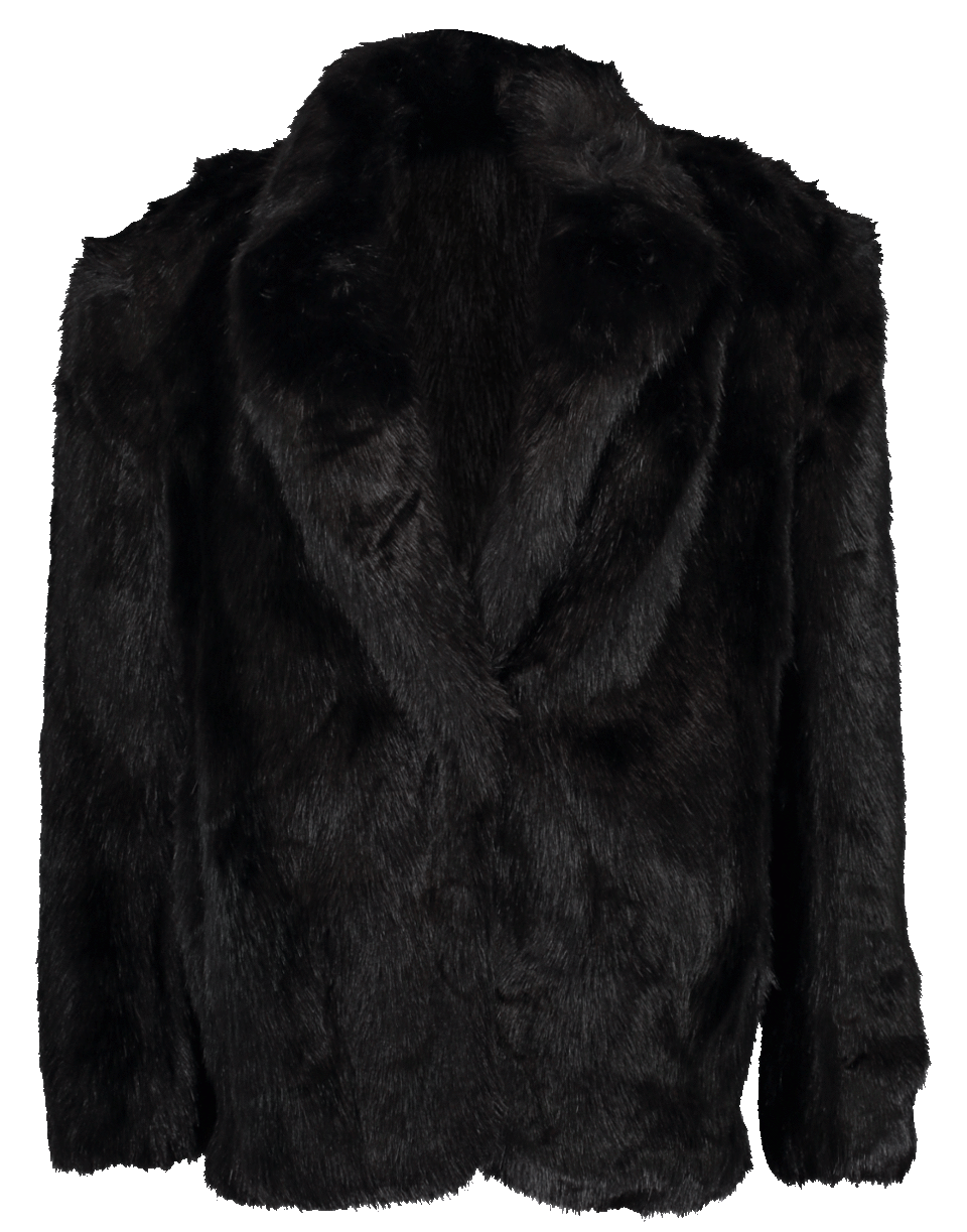 ALEXANDER WANG-Single Breasted Faux Fur Jacket-