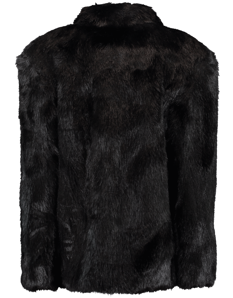 ALEXANDER WANG-Single Breasted Faux Fur Jacket-