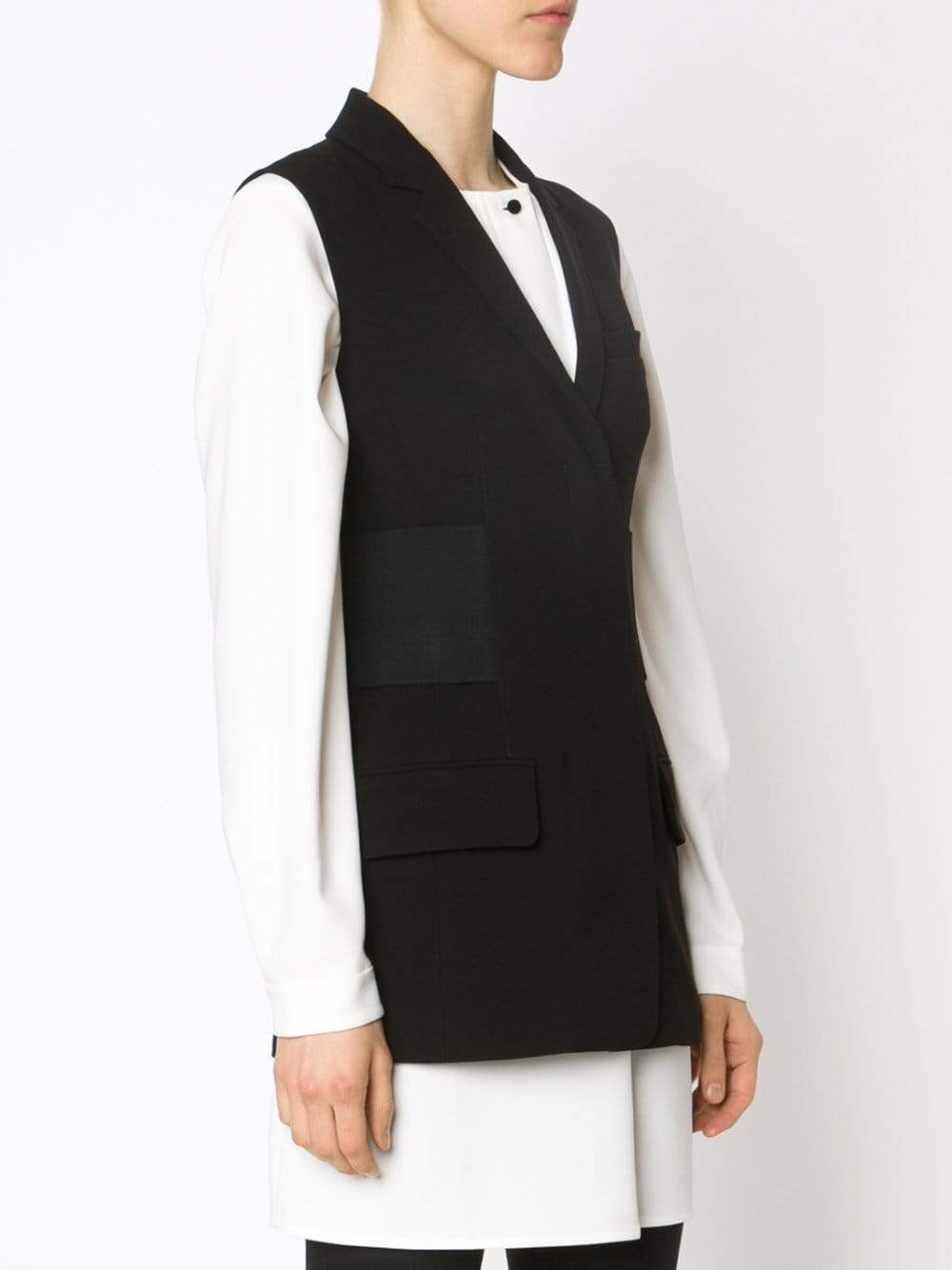 Elasticized Belted Slim Vest CLOTHINGJACKETVESTS ALEXANDER WANG   