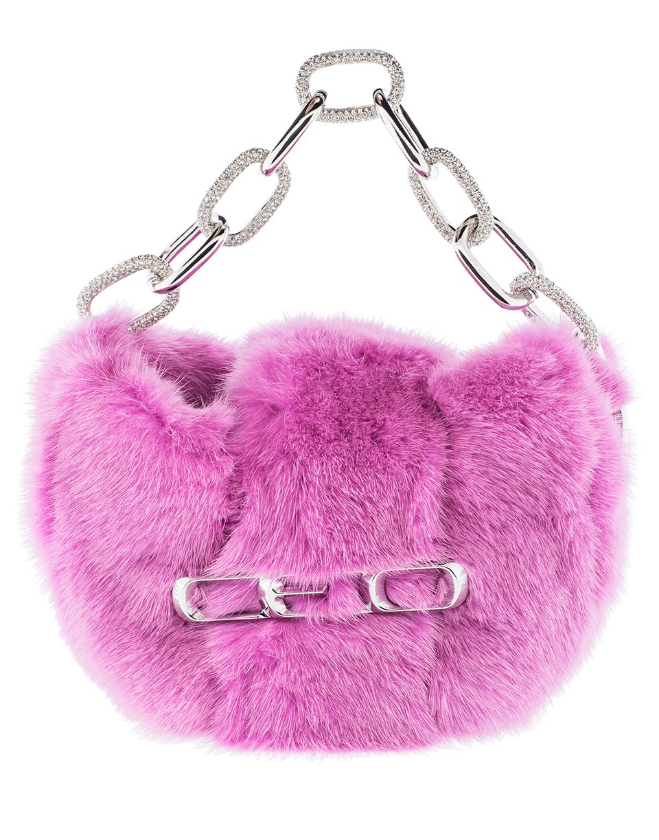 ALEXANDER WANG-Micro Mini CEO Fur Bag-AZALEA