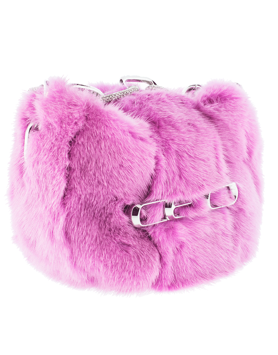 ALEXANDER WANG-Micro Mini CEO Fur Bag-AZALEA