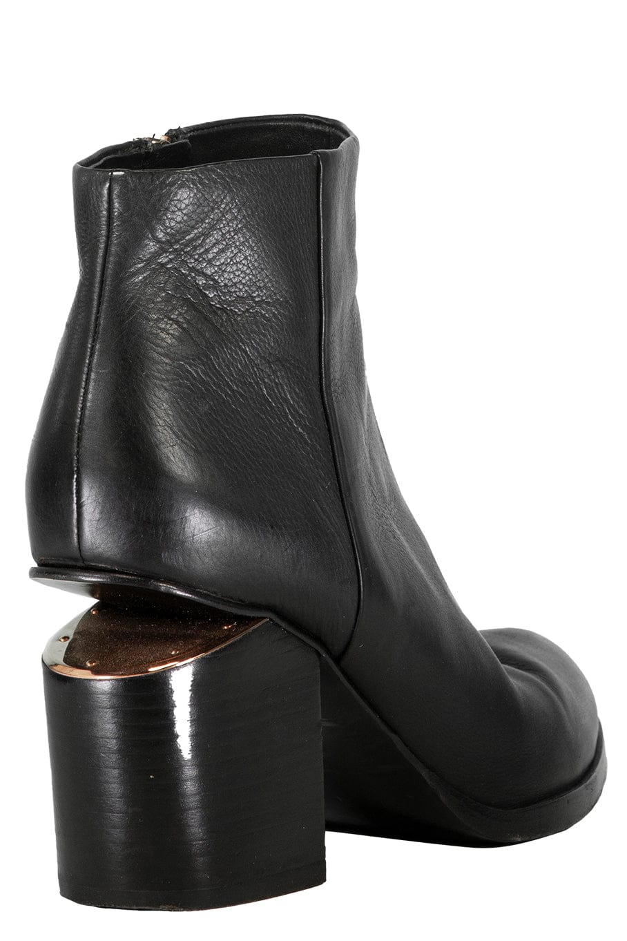 ALEXANDER WANG-Leather Ankle Boots-BLACK