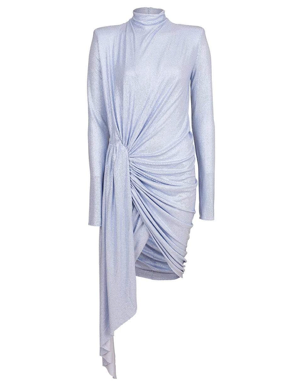 ALEXANDRE VAUTHIER-Microcrystal High Neck Dress-SKY