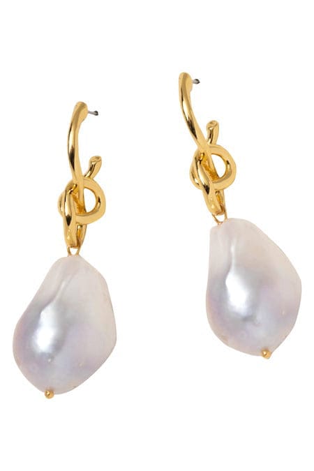 ALEXIS BITTAR-Asterales Knot Drop Earrings-WHITE