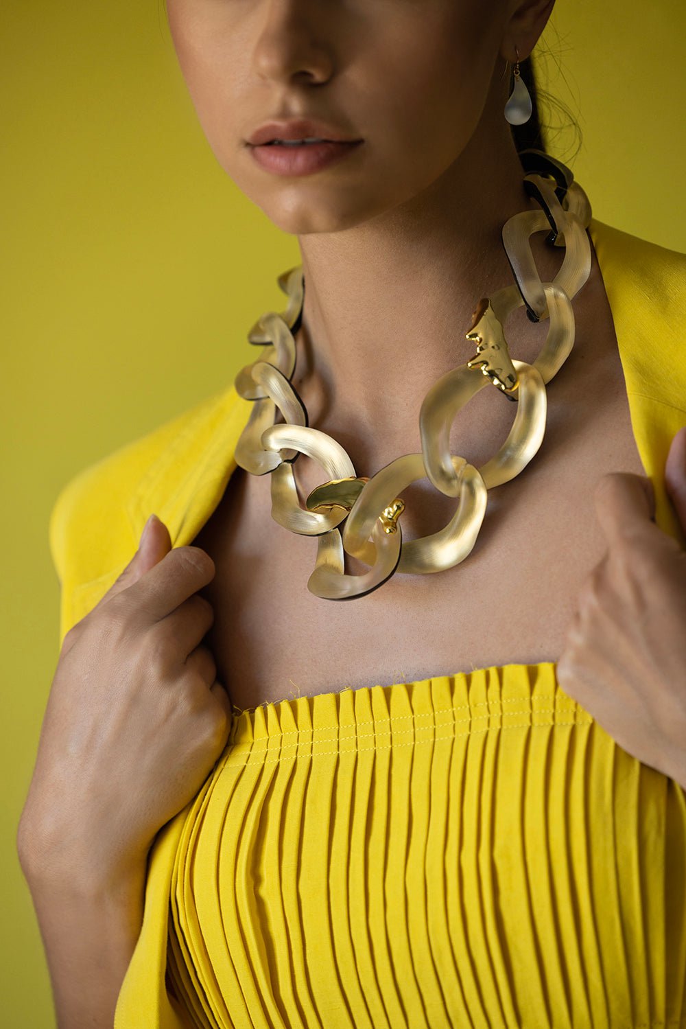 Extra Large Molten Link Necklace - Gold