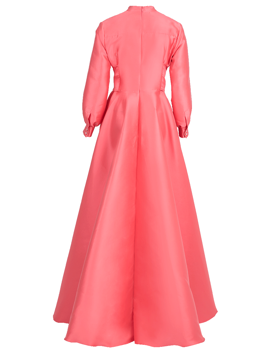 ALEXIS MABILLE-Waisted Tie Gown-CORAL