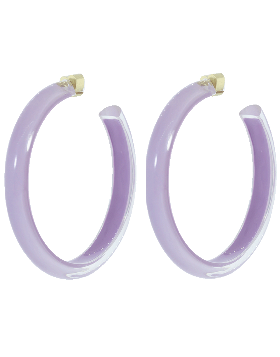 ALISON LOU-Medium Lavender LOUcite Jelly Hoops-YELLOW GOLD