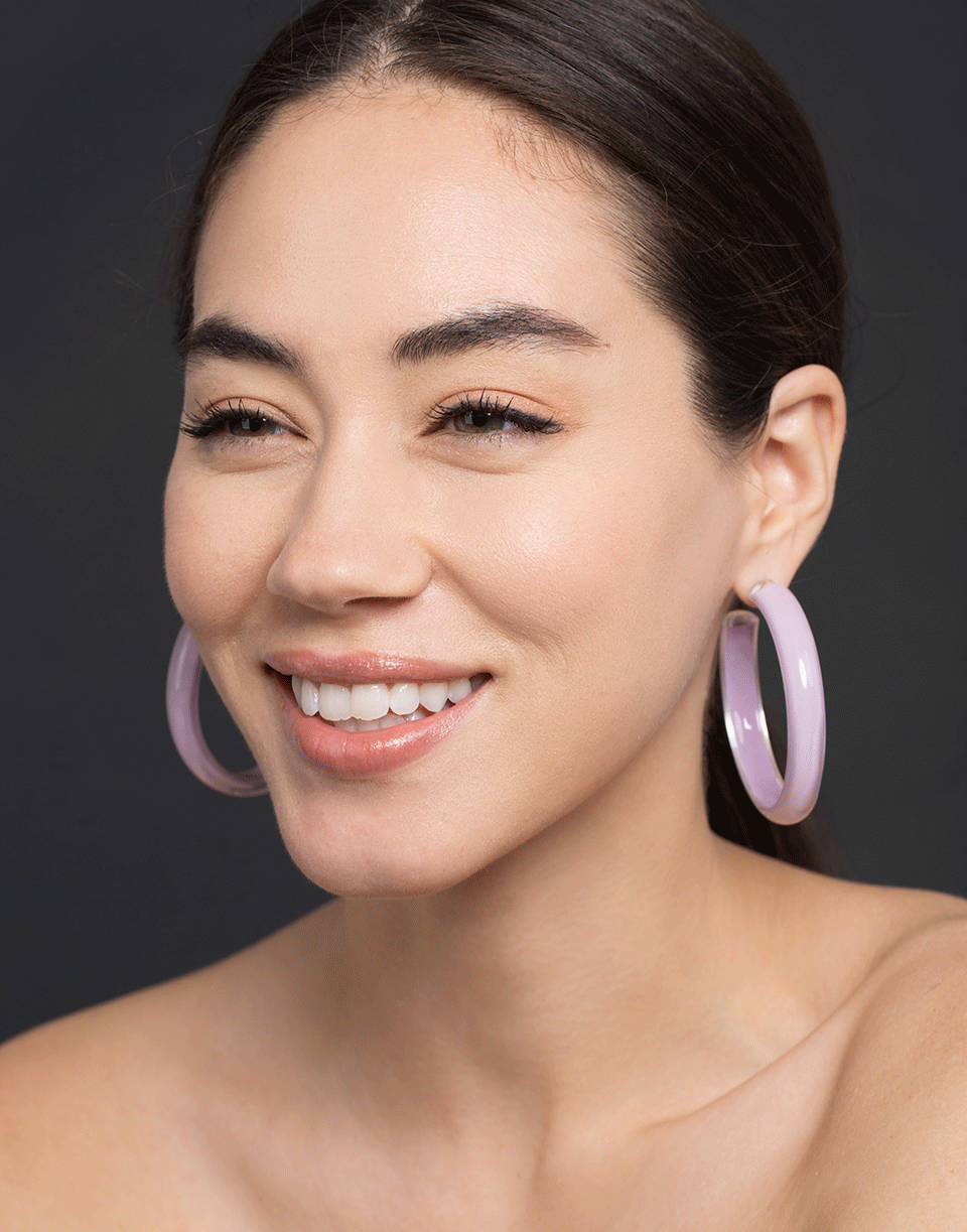 ALISON LOU-Medium Lavender LOUcite Jelly Hoops-YELLOW GOLD
