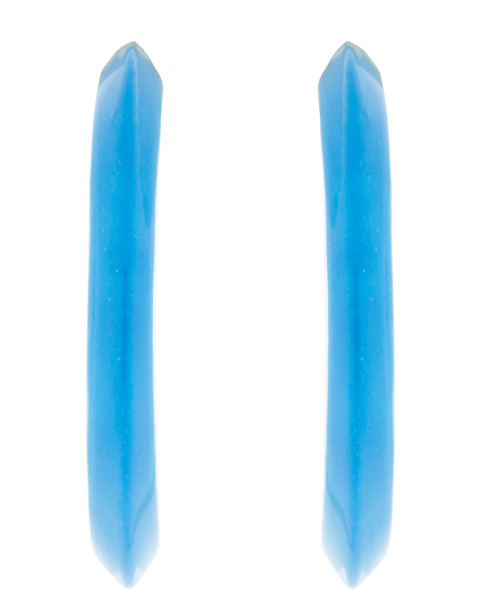 ALISON LOU-Medium Neon Blue Loucite Jelly Hoops-YELLOW GOLD