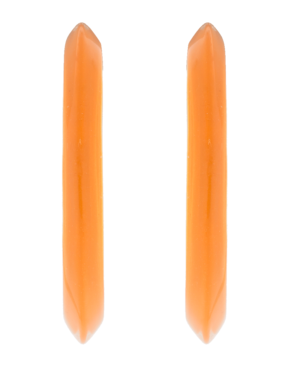 ALISON LOU-Medium Neon Orange Loucite Jelly Hoops-YELLOW GOLD