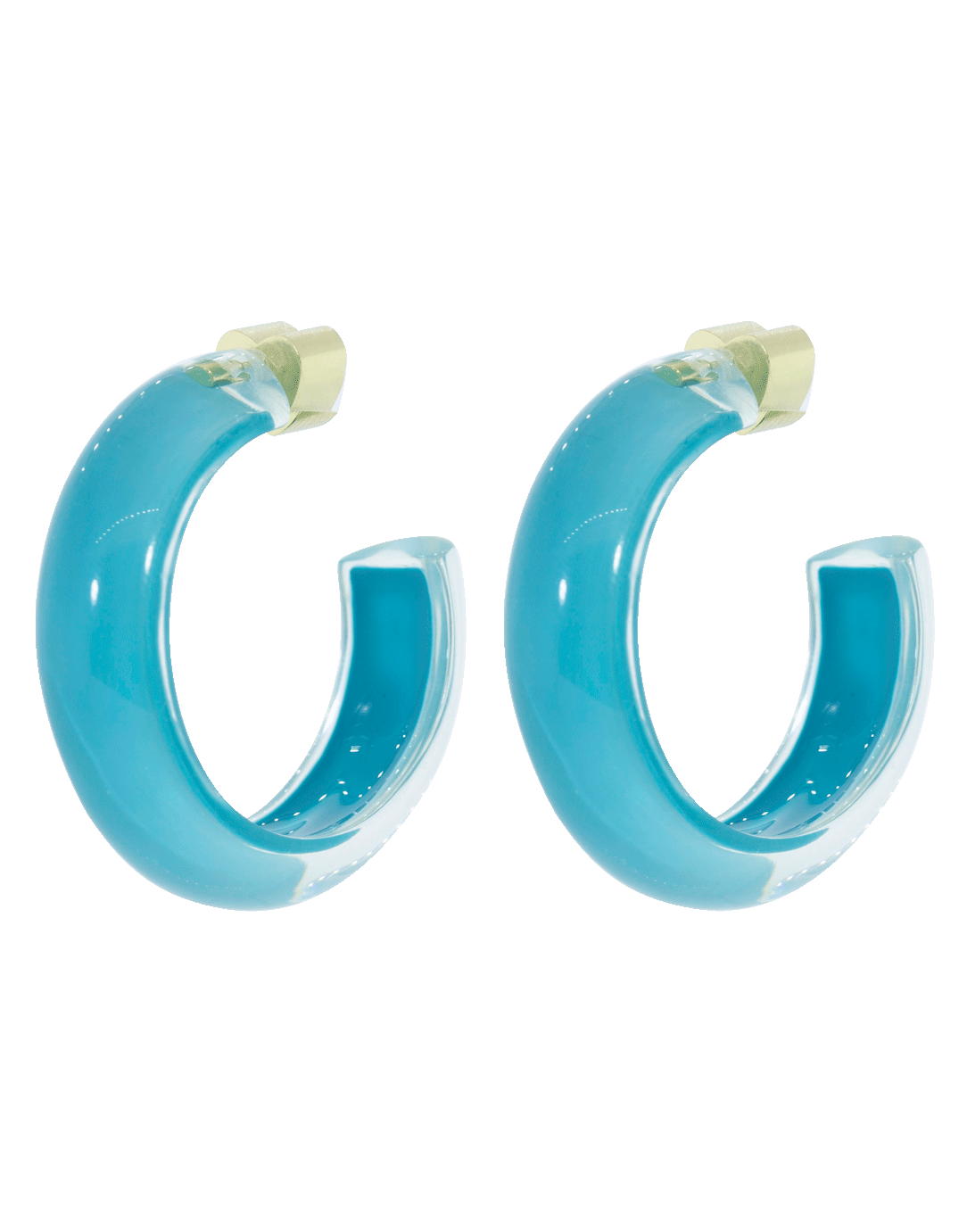 ALISON LOU-Small Calypso LOUcite Jelly Hoops-YELLOW GOLD