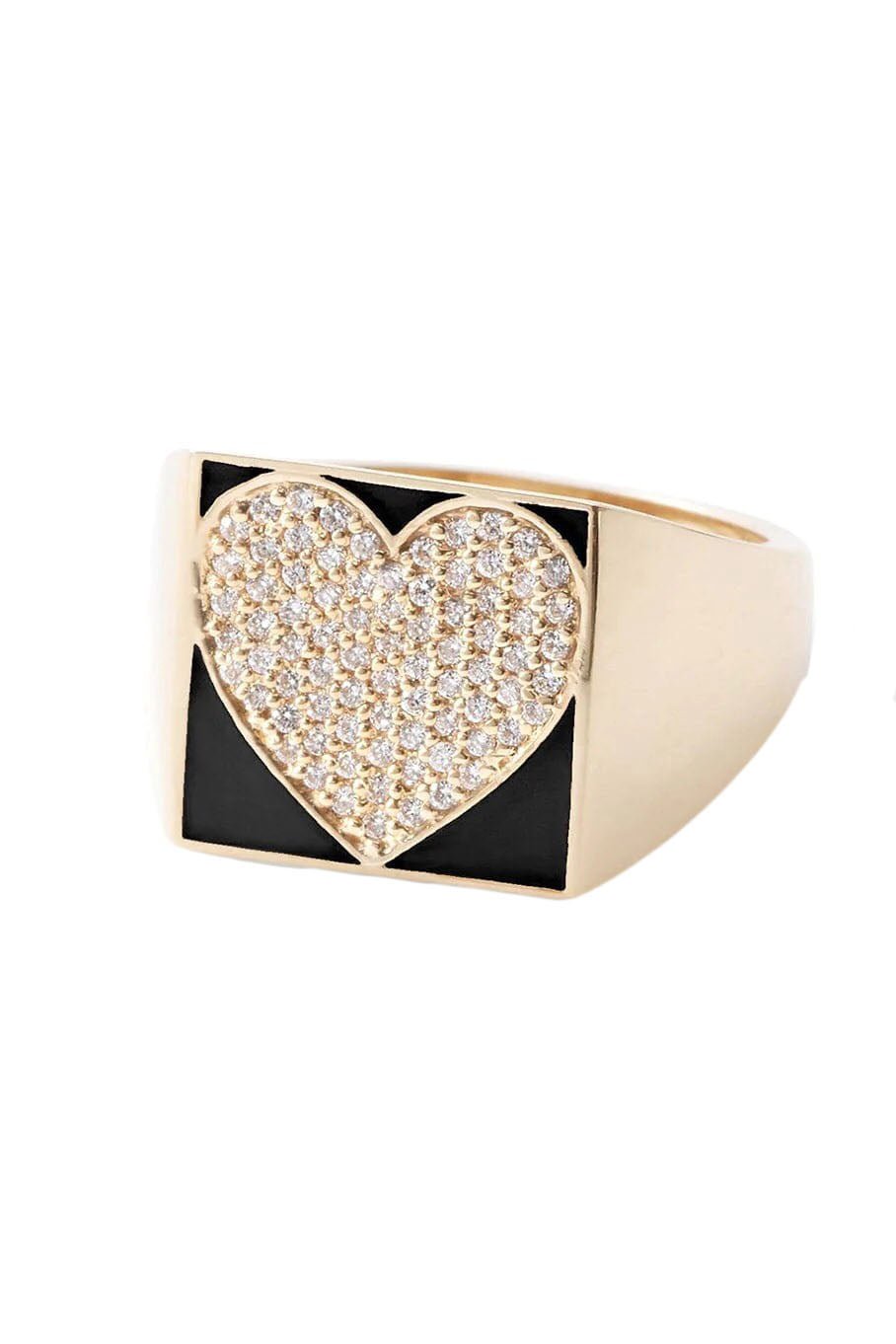 ALISON LOU-SuperLou Diamond Heart Ring-YELLOW GOLD