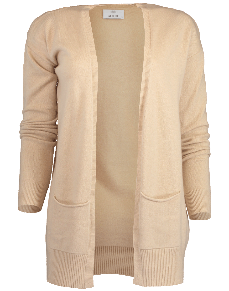ALLUDE-Long Cashmere Cardigan-