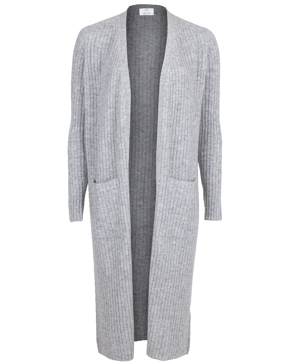 ALLUDE-Ribbed Cardigan-