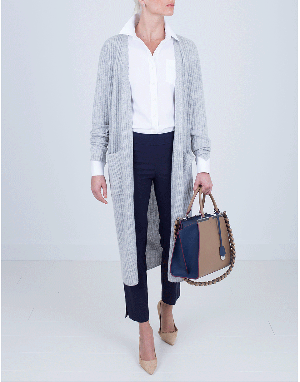ALLUDE-Ribbed Cardigan-