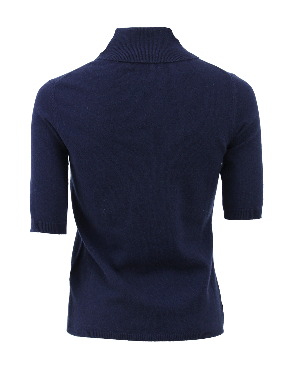 ALLUDE-Turtleneck Cashmere Tee-