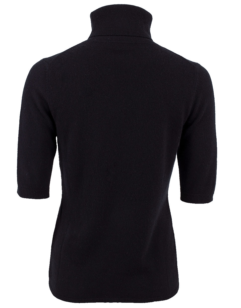 ALLUDE-Elbow Sleeve Turtleneck Sweater-