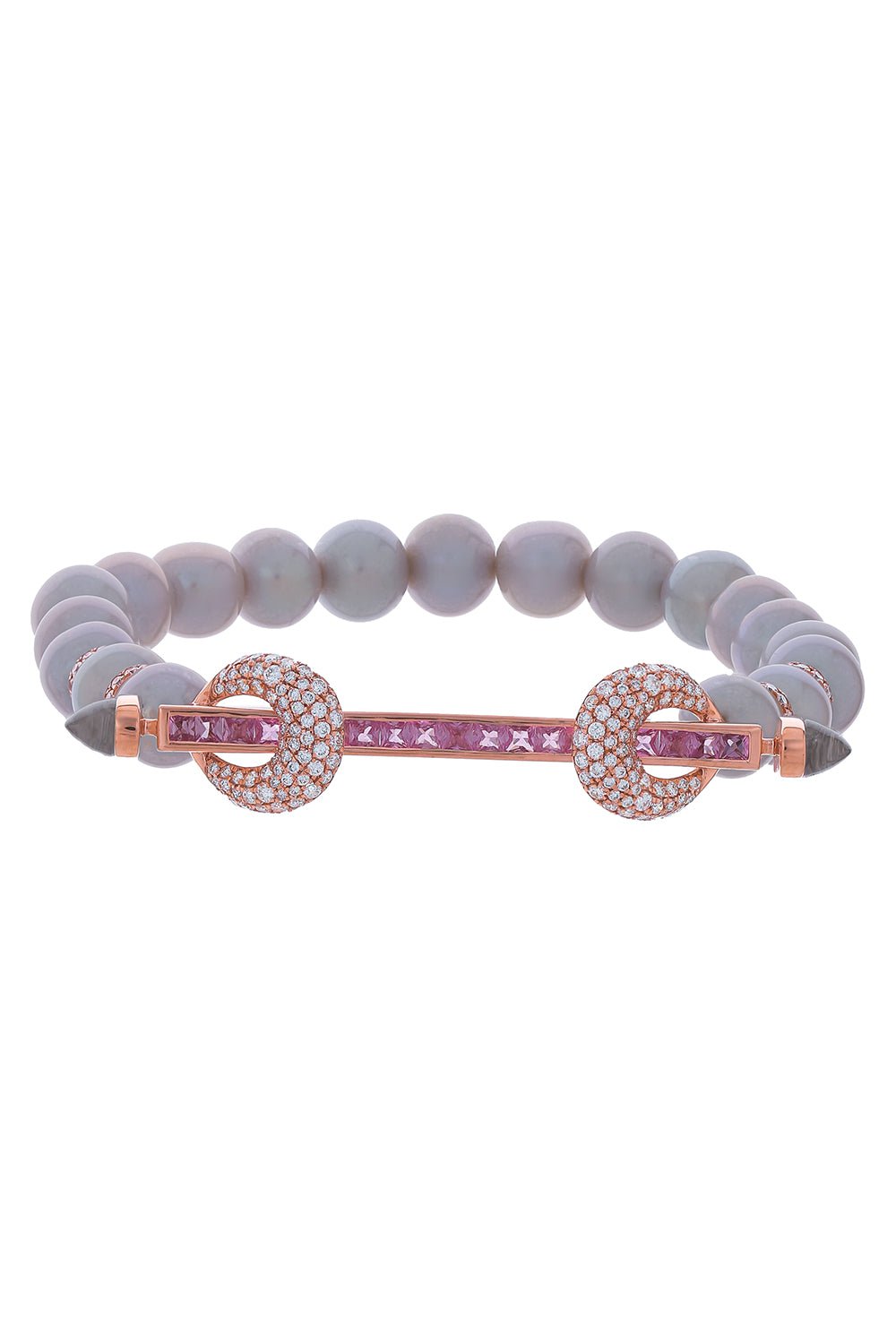 ANANYA-Pearl Sapphire Chakra Bracelet-ROSE GOLD