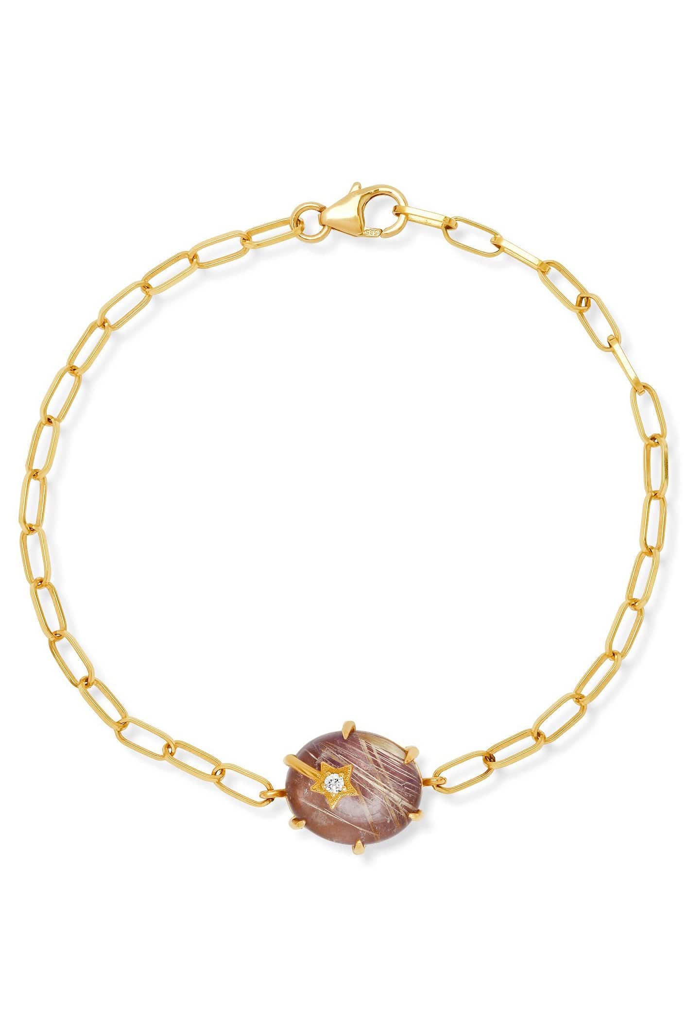 ANDREA FOHRMAN-Mini Galaxy Chain Bracelet-YELLOW GOLD