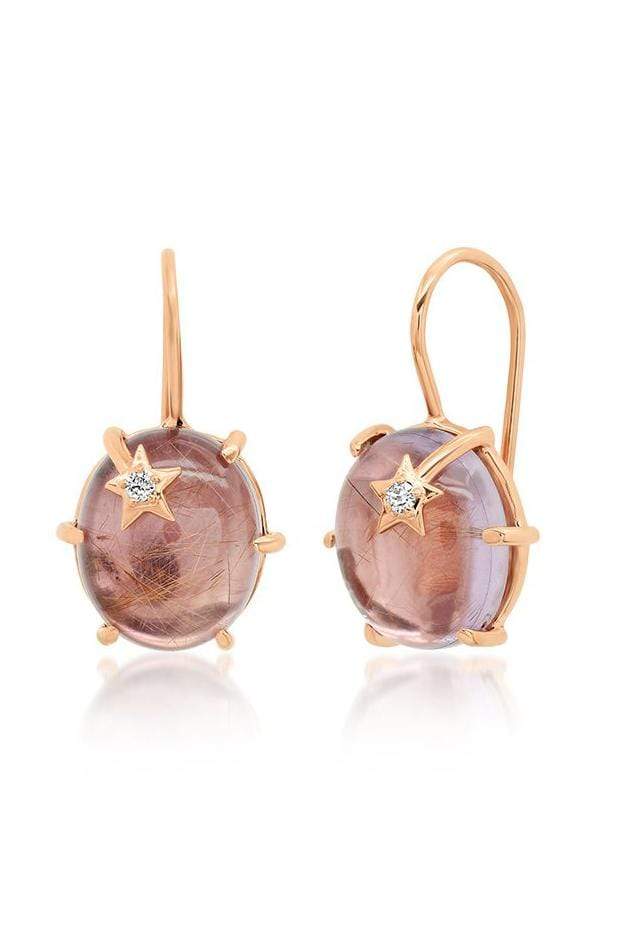 ANDREA FOHRMAN-Mini Galaxy Rose de France Earrings-ROSE GOLD