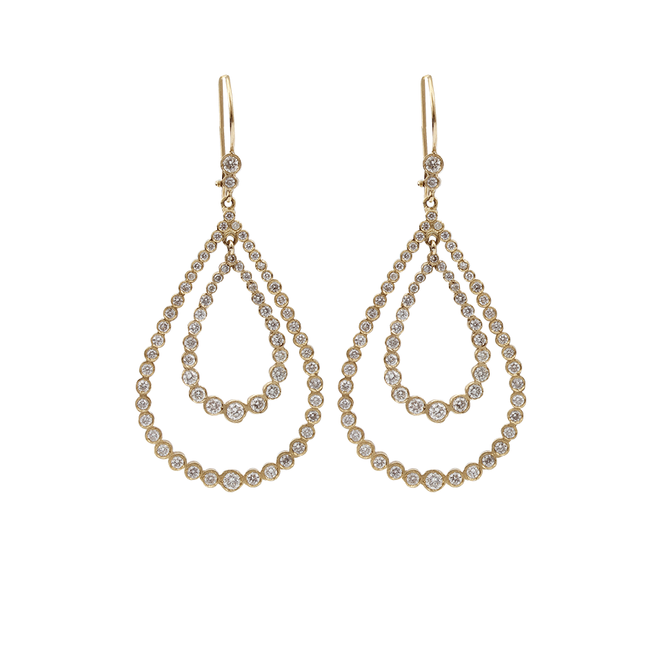Double Teardrop Earrings With Diamonds JEWELRYFINE JEWELEARRING ANDREA FOHRMAN   