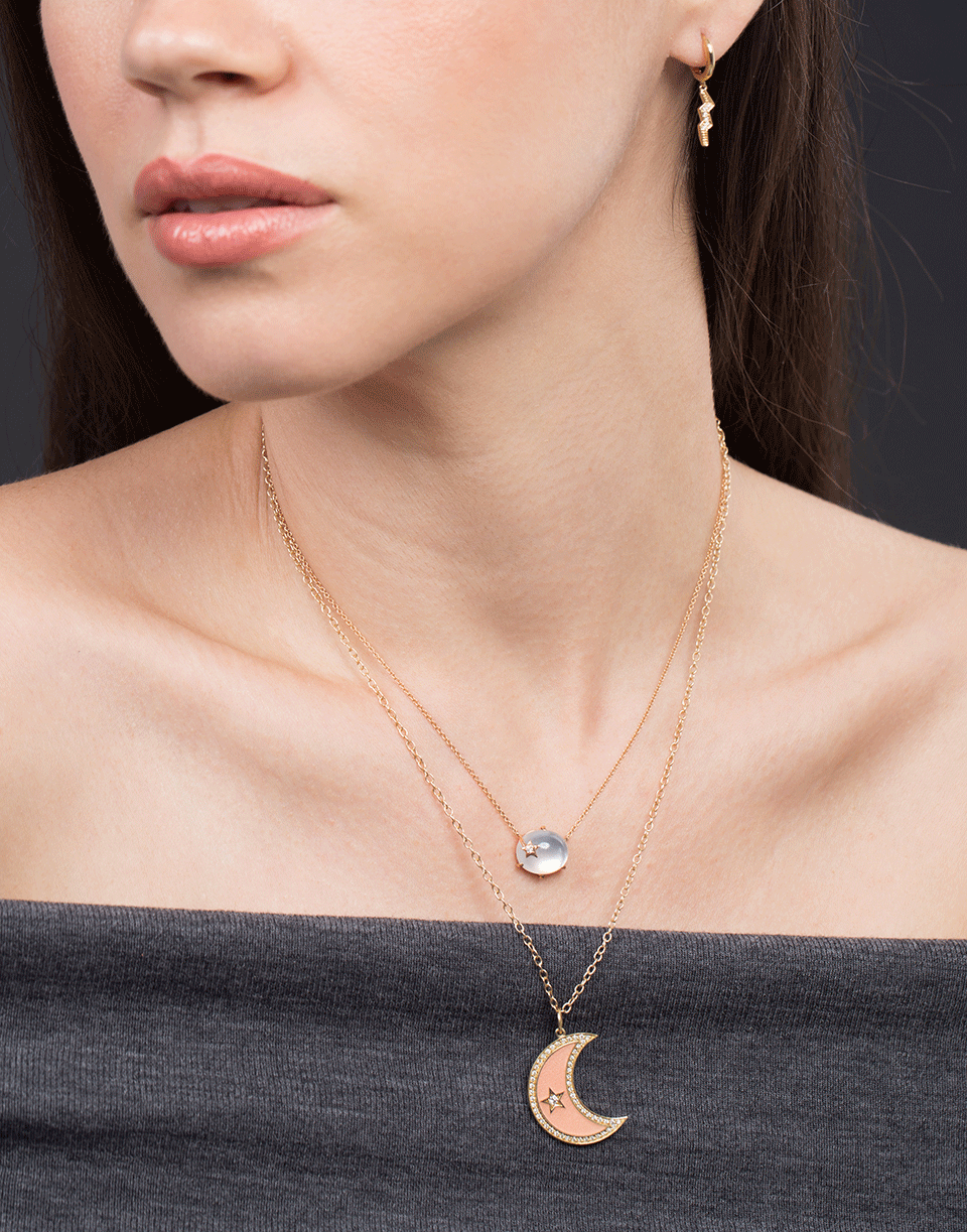 ANDREA FOHRMAN-Mini Galaxy Mother of Pearl Necklace-ROSE GOLD