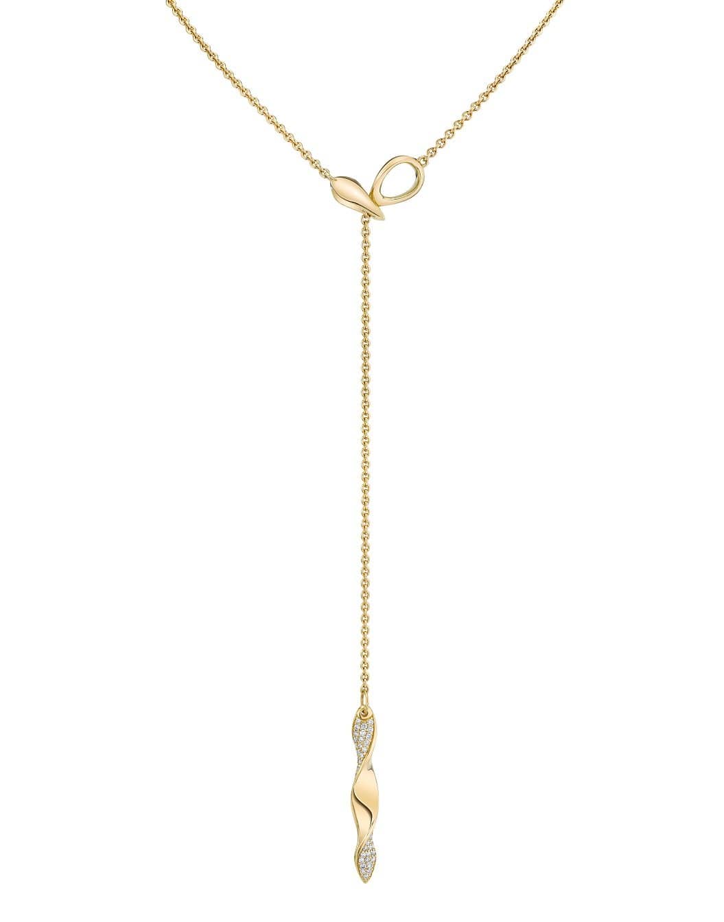 ANDY LIF-Diamond Lariat Necklace-YELLOW GOLD