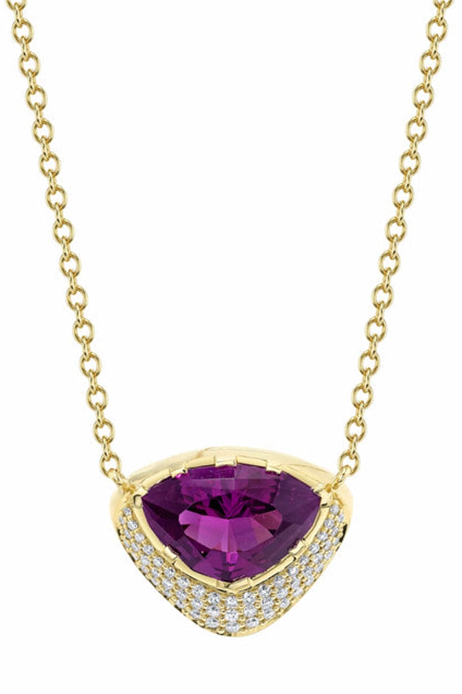 ANDY LIF-Purple Garnet and Diamond Necklace-YLWOLD