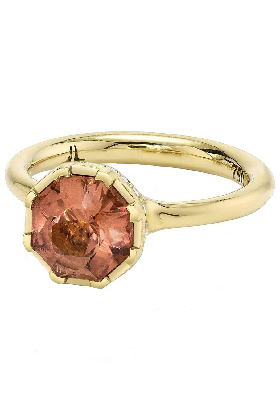 ANDY LIF-Champagne Tourmaline Sacred Shade Ring-YELLOW GOLD