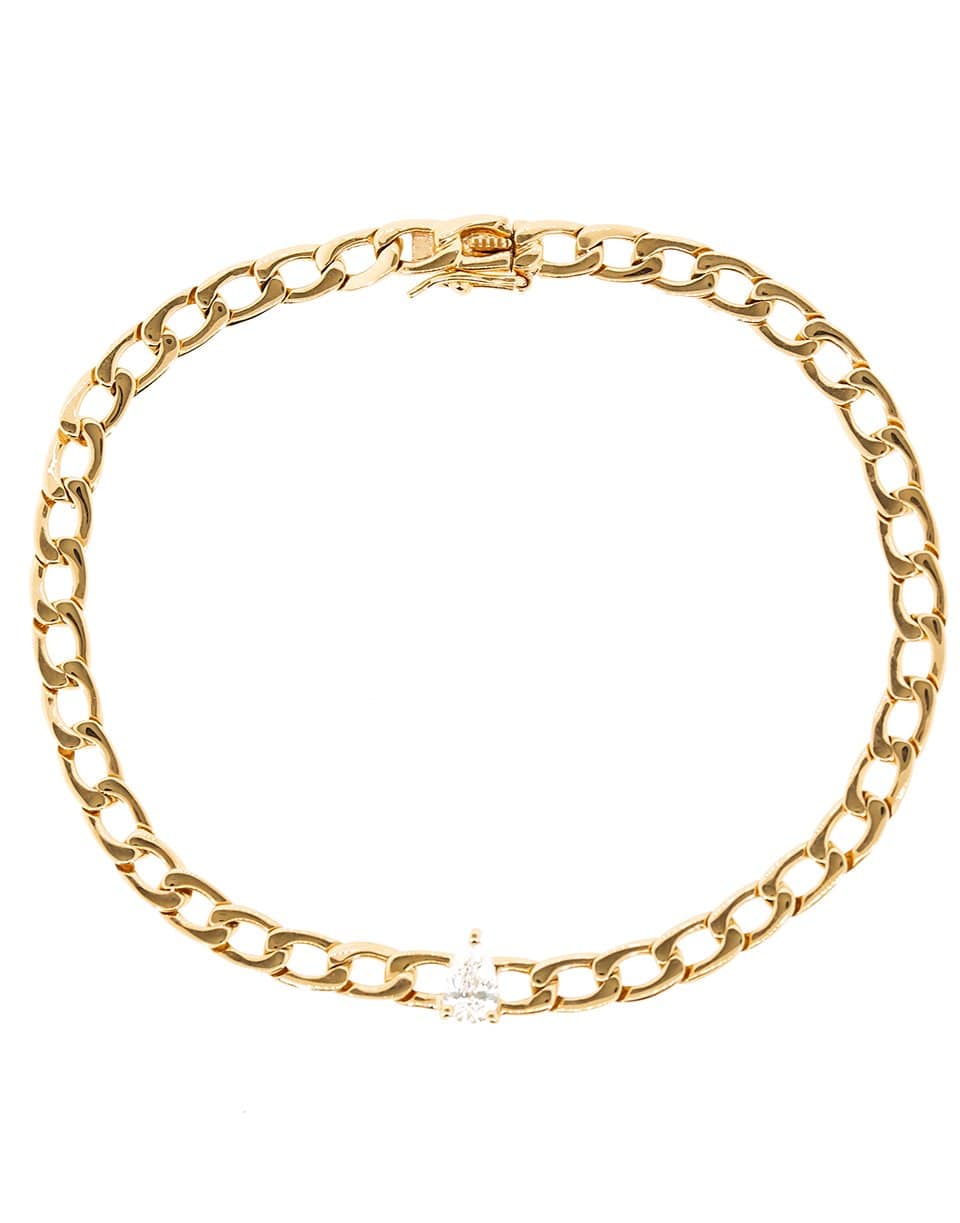 ANITA KO-Pear Shape Diamond Chain Bracelet-ROSE GOLD