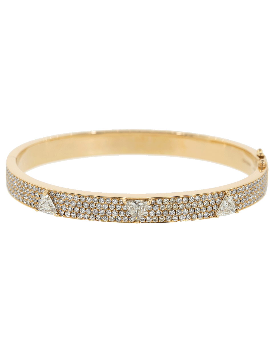 ANITA KO-Trillion Diamond Pave Bracelet-ROSE GOLD