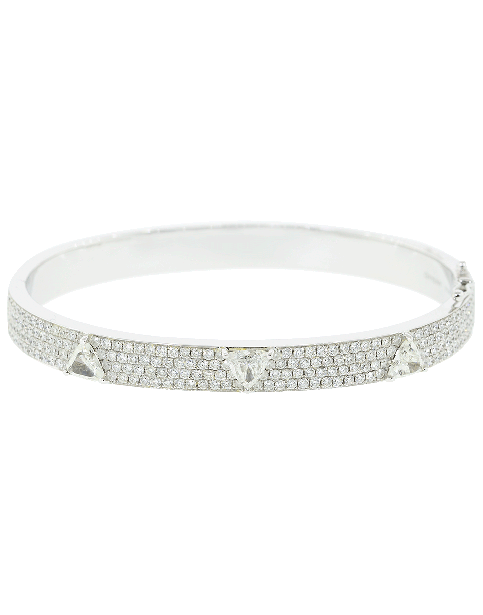 ANITA KO-Trillion Pave Diamond Bracelet-WHITE GOLD