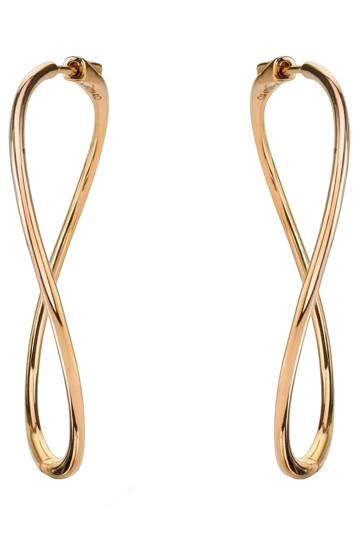 Rose Gold Twisted Hoop Earrings JEWELRYFINE JEWELEARRING ANITA KO   