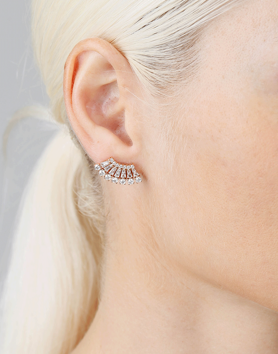 ANITA KO-Floating Ava Diamond Earrings-ROSE GOLD