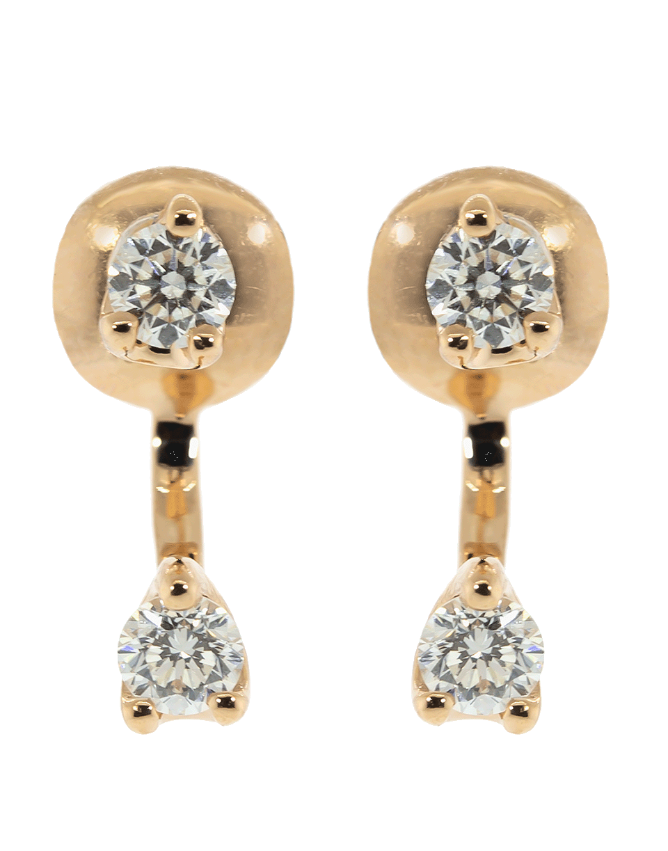 ANITA KO-Orbit Diamond Earrings-ROSE GOLD