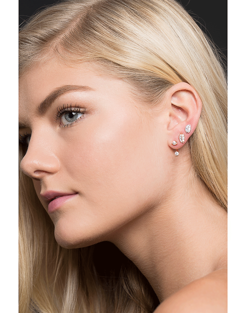 ANITA KO-Orbit Diamond Earrings-ROSE GOLD