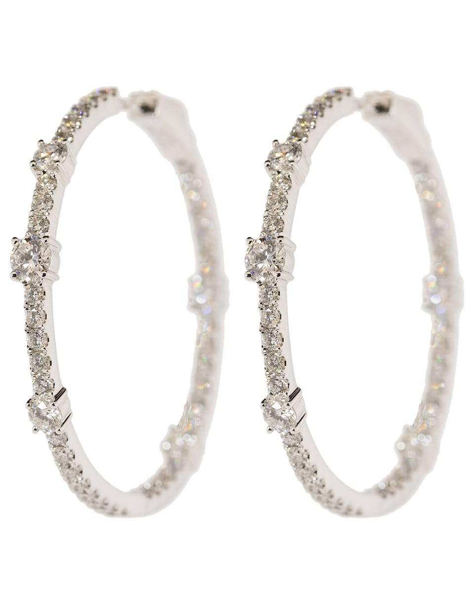 ANITA KO-Large Collins Diamond Hoops-WHITE GOLD