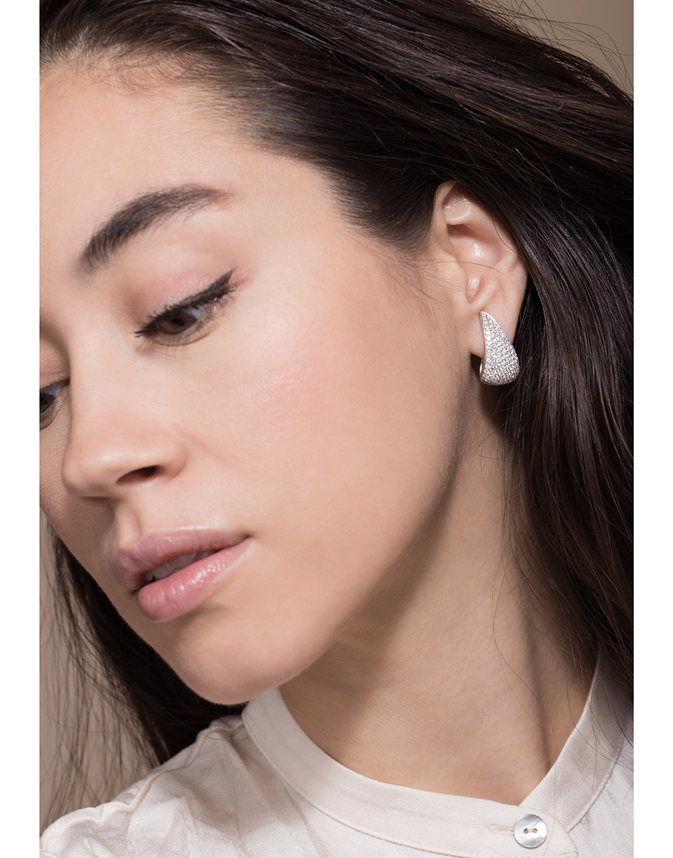 Pave Diamond Claw Earrings JEWELRYFINE JEWELEARRING ANITA KO   