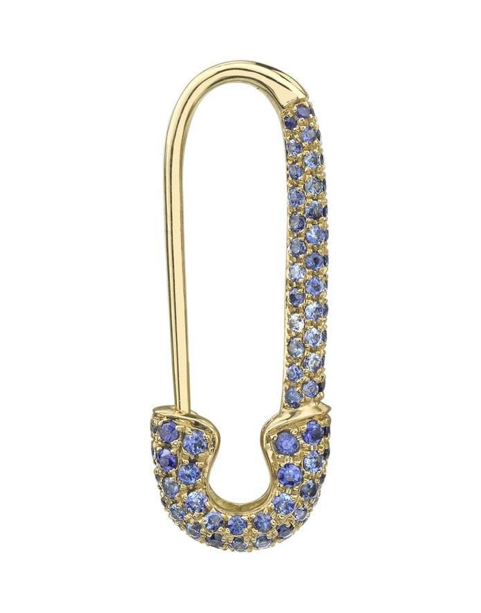 Blue Sapphire Safety Pin Earring JEWELRYFINE JEWELEARRING ANITA KO   