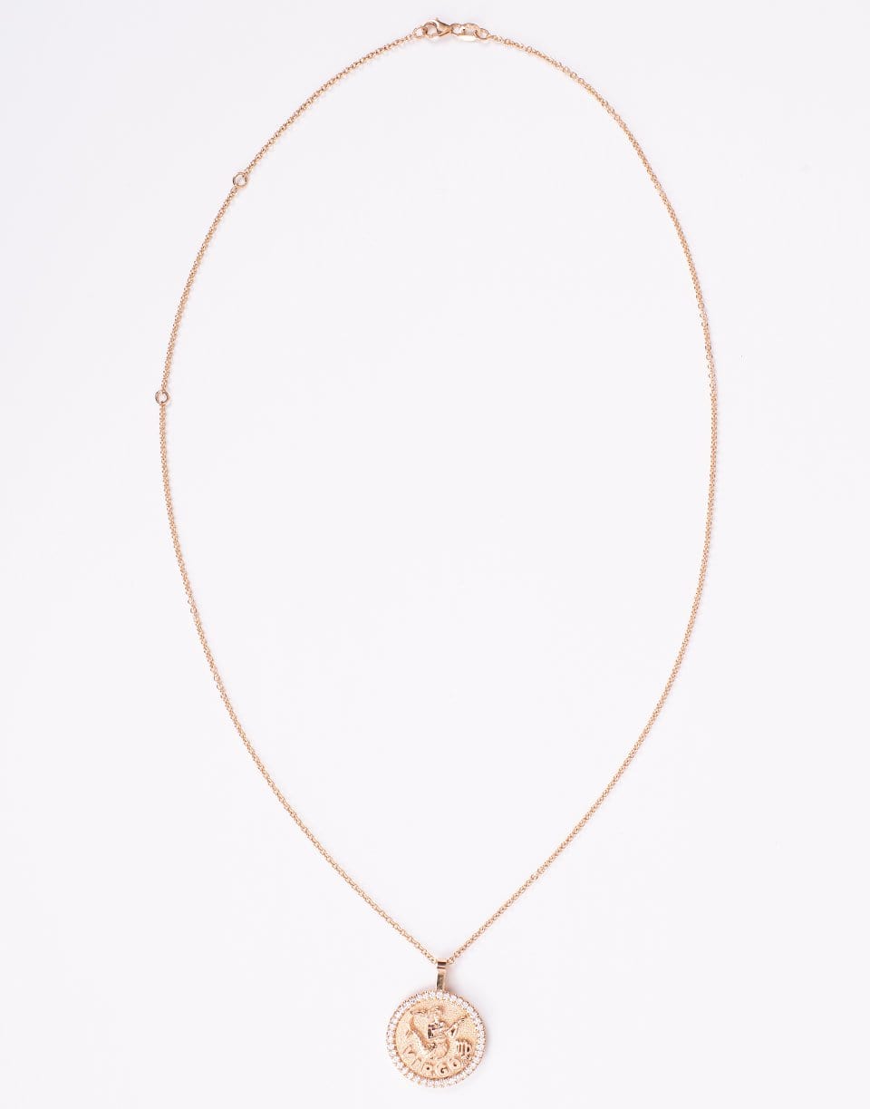 ANITA KO-Diamond Virgo Pendant Necklace-ROSE GOLD